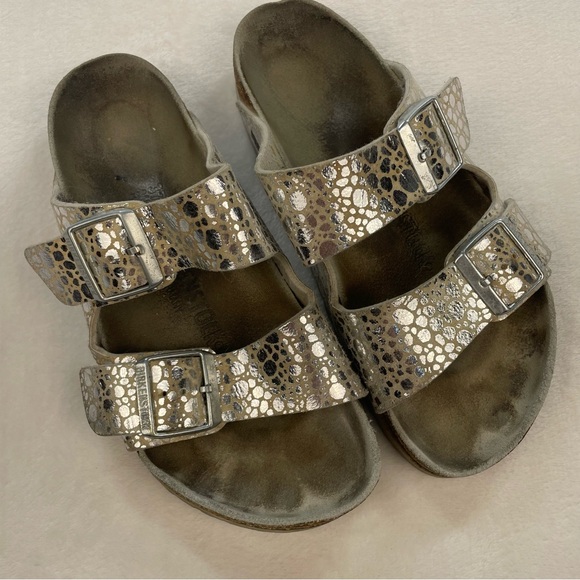 Birkenstock Shoes - Birkenstock Arizona Metallic Spotted Stones